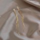 Stunning Full Rhinestone Long Tassel Earrings image