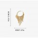 Gold Hoop Earrings With Fringe Chains image