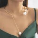 Simple Big Imitation Pearl Choker Necklace For Women image