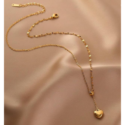 Gold Heart Pendant Necklace For Women image