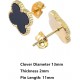 Black and Gold Clover Necklace, Bracelet, and Earrings Set image