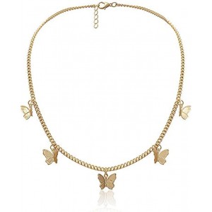 Butterfly Charm Adjustable Chain Necklace For Women