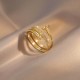 14K Gold Luxurious Screw Ring for Women image