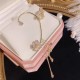 Butterfly Ear Cuff Earrings with Rhinestones & Chains-Gold image
