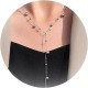 Silver Plated Y Shaped Bead Chain Necklace image