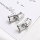 Silver Plated Y2K Style U-Shape Ball Drop Earrings image