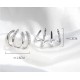 Glamorous Silver Claw-Shaped Stud Earrings With Rhinestones image