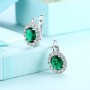 Sterling Green Cubic Zirconia Stud Earrings
