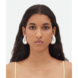 Extra Large Teardrop Earrings Oversized Chunky Silver Hoop 