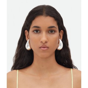 Extra Large Teardrop Earrings Oversized Chunky Silver Hoop 
