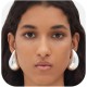 Extra Large Teardrop Earrings Oversized Chunky Silver Hoop image