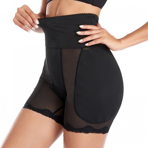 Black High-Waisted Body Shaper Underwear Slip Shorts image
