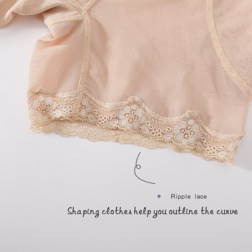 Biege High-Waisted Body Shaper Underwear Slip Shorts image