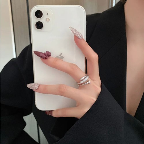 14K Silver Luxurious Screw Ring for Women image