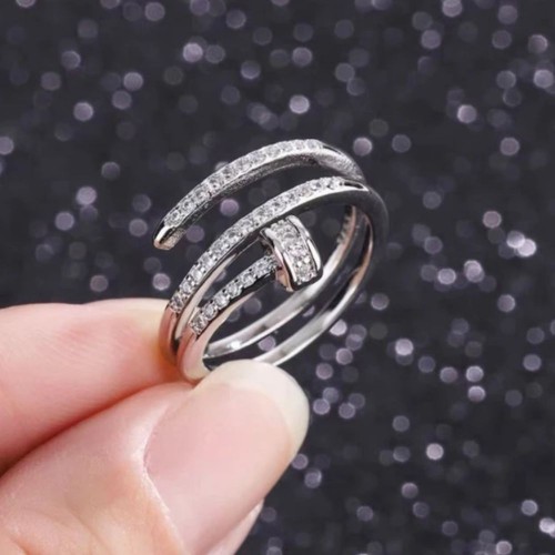 14K Silver Luxurious Screw Ring for Women image