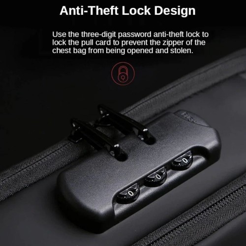 Sling Bag with USB Charging Port & Adjustable Straps-Grey image
