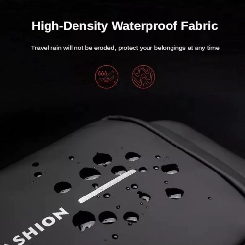 Sling Bag with USB Charging Port & Adjustable Straps-Black image