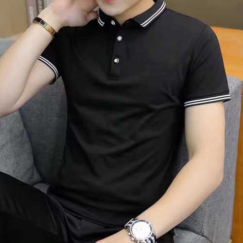 Men's Polo Black Color T-Shirts & Short Sleeve image