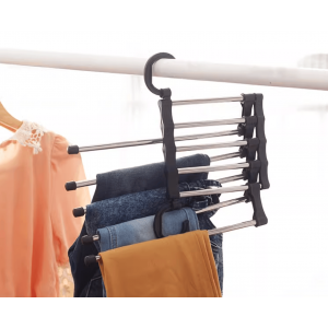 The Space-Saving Stainless Steel Pants Hanger-Black