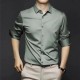 Men's Long-Sleeve Ice Silk Business Shirt - Green image