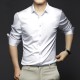 Men's Long-Sleeve Ice Silk Business Shirt - White image