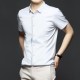 Men's Long-Sleeve Ice Silk Business Shirt - White image
