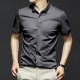 Men's Long-Sleeve Ice Silk Business Shirt - Dark Grey image